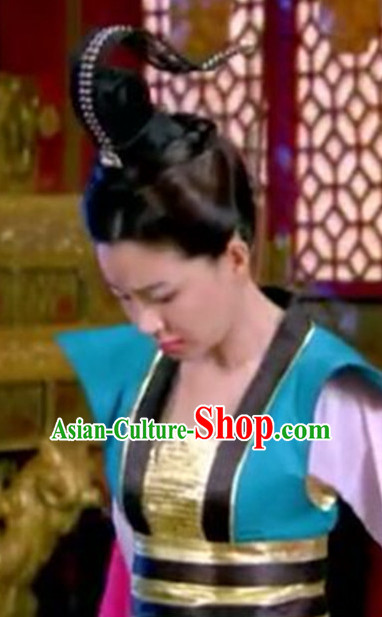 Chinese Ancient Style Wigs and Hat Headwear for Women Girls