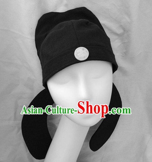 Handmade Chinese Ancient Style Tang Dynasty Black Hat for Men