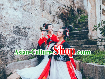 Chinese Traditional Oriental Dress Hanfu Clothing Asian Dresses Fashion Cheongsam Dress China Clothing and Hair Jewelry for Women