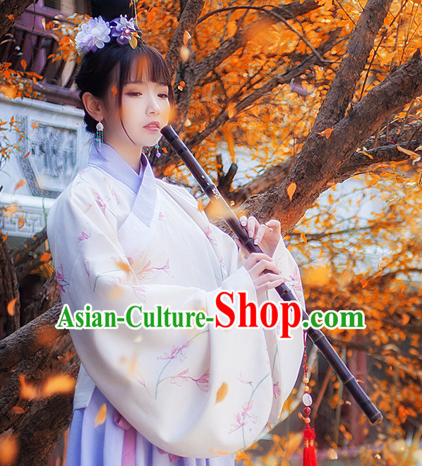 Chinese Traditional Oriental Dress Hanfu Clothing Asian Dresses Fashion Cheongsam Dress China Clothing and Hair Jewelry for Women