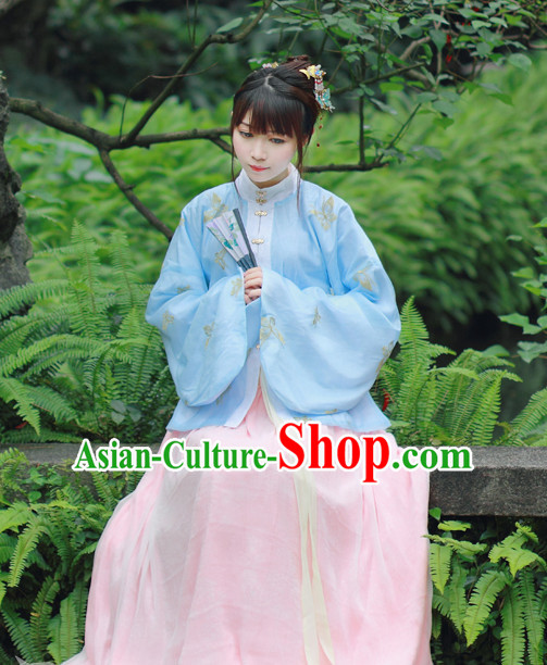 Chinese Traditional Dress Hanfu Costume China Kimono Robe Ancient Chinese Clothing National Costumes Gown Wear for Women Girls