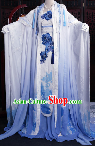 Chinese Imperial Empress Clothing Cosplay Dresses National Costume Traditional Chinese Clothing Attire Complete Set