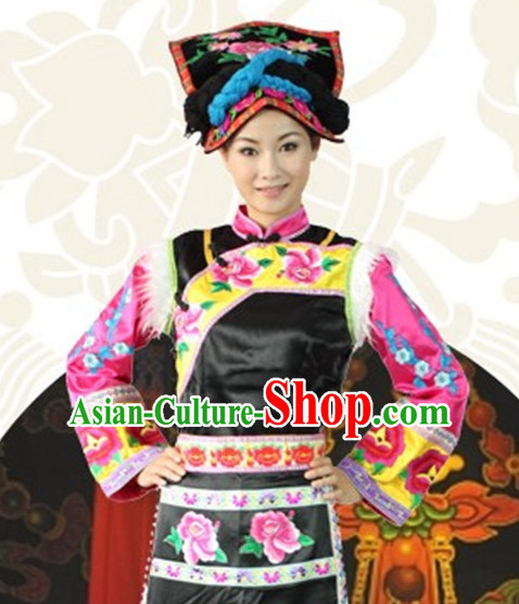 Chinese People Folk Dance Ethnic Dresses Traditional Wear Clothing Cultural Dancing Costume Complete Sets for Women