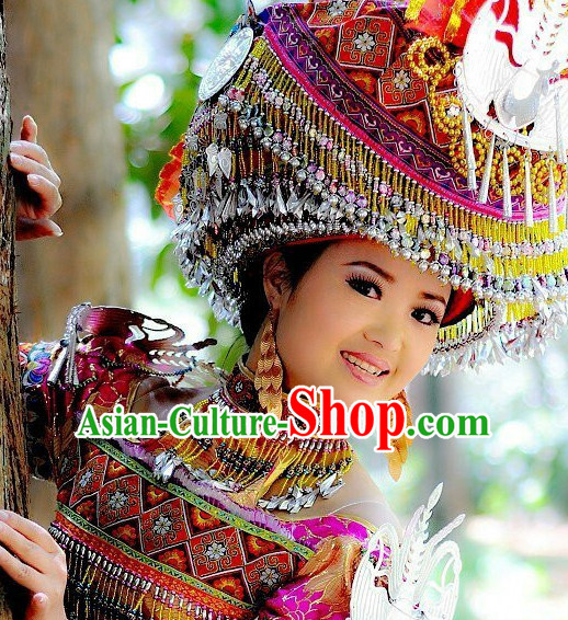 Chinese Miao Tribe Handmade Hat for Women