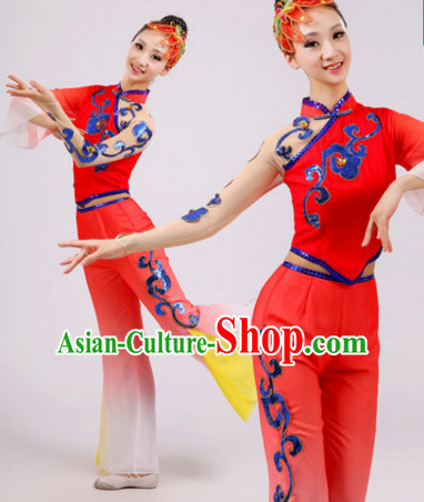 Chinese Folk Dance Dress Clothing Dresses Costume Ethnic Dancing Cultural Dances Costumes for Women