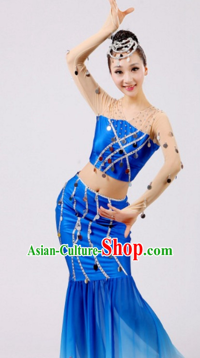 Chinese Folk Dance Dress Clothing Dresses Costume Ethnic Dancing Cultural Dances Costumes for Women