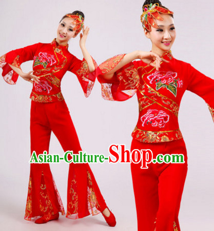 Chinese Folk Dance Dress Clothing Dresses Costume Ethnic Dancing Cultural Dances Costumes for Women