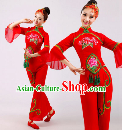 Chinese Folk Dance Dress Clothing Dresses Costume Ethnic Dancing Cultural Dances Costumes for Women