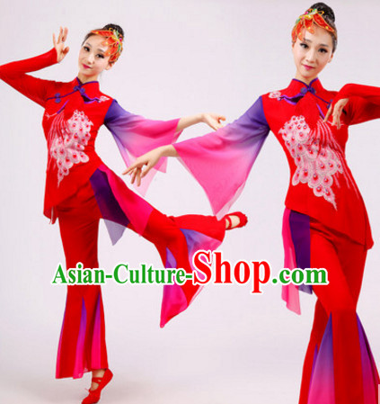 Chinese Folk Dance Dress Clothing Dresses Costume Ethnic Dancing Cultural Dances Costumes for Women