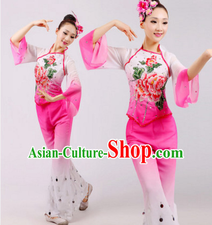 Chinese Folk Dance Dress Clothing Dresses Costume Ethnic Dancing Cultural Dances Costumes for Women