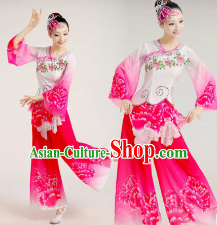 Chinese Folk Dance Dress Clothing Dresses Costume Ethnic Dancing Cultural Dances Costumes for Women