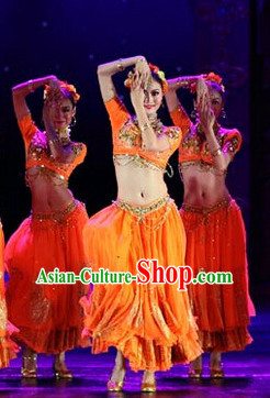 Indian Classical Folk Dance Dress Clothing Dresses Costume Classic Dancing Cultural Dances Costumes for Women