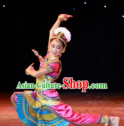 Indian Classical Folk Dance Dress Clothing Dresses Costume Classic Dancing Cultural Dances Costumes for Women