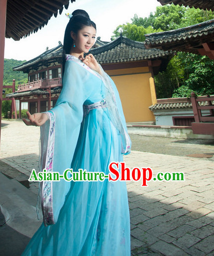 Ancient Chinese Classical Dancer Drama Scene Hanfu Clothing Complete Set for Women