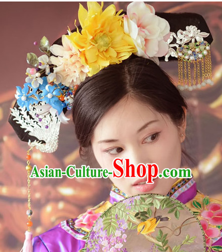 Qing Dynasty Quene Hairstyle Manchu Hairstyle Chinese Oriental Hairstyles