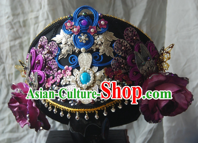 Qing Dynasty Imperial Royal Quene Phoenix Hairstyle Wigs Hairstyle Chinese Oriental Hairstyles