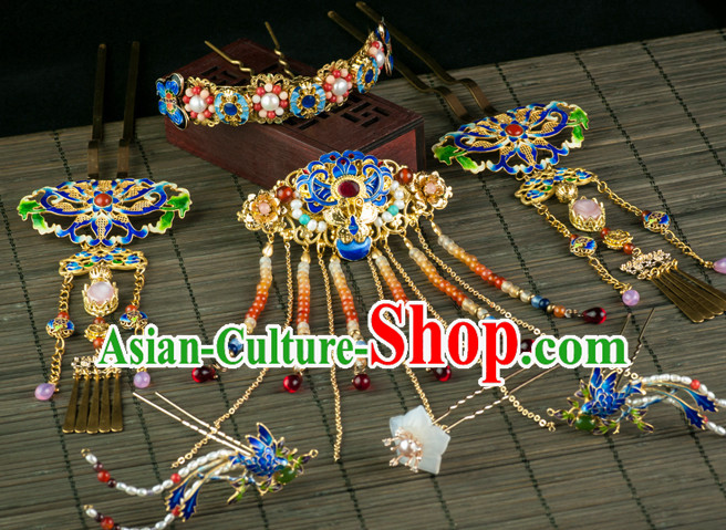 Chinese Imperial Quene Crown Empress Hairpins Hair Accessories Hairstyle Chinese Oriental Hairstyles Headpieces Wigs