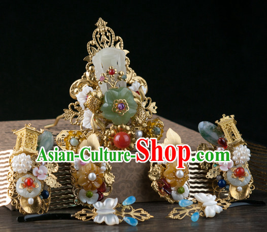 Chinese Imperial Quene Crown Empress Hairpins Hair Accessories Hairstyle Chinese Oriental Hairstyles Headpieces Wigs