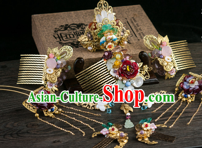 Chinese Imperial Quene Crown Empress Hairpins Hair Accessories Hairstyle Chinese Oriental Hairstyles Headpieces Wigs