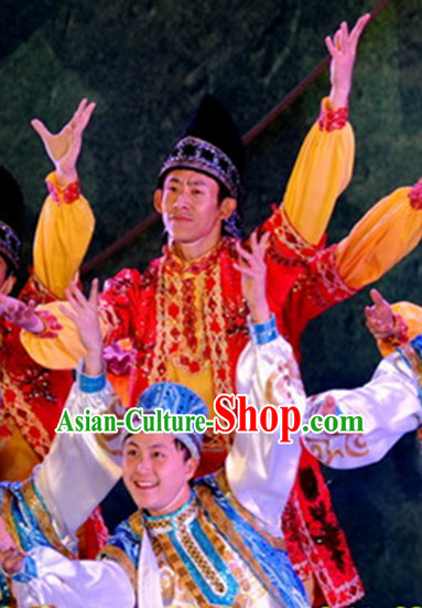 Chinese Folk Dance Dress Clothing Dresses Costume Ethnic Dancing Cultural Dances Costumes for Women Girls