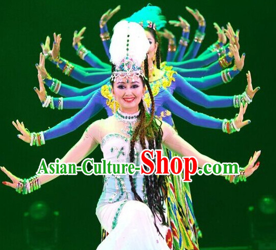 Chinese Folk Dance Dress Clothing Dresses Costume Ethnic Dancing Cultural Dances Costumes for Women Girls