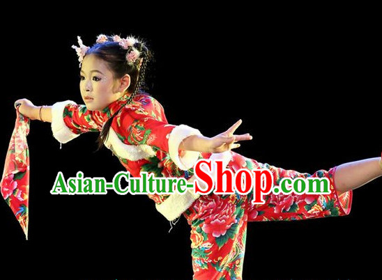 Chinese Folk Dance Dress Clothing Dresses Costume Ethnic Dancing Cultural Dances Costumes for Women Girls