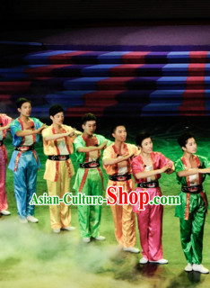 Chinese Folk Group Dance Costumes for Men