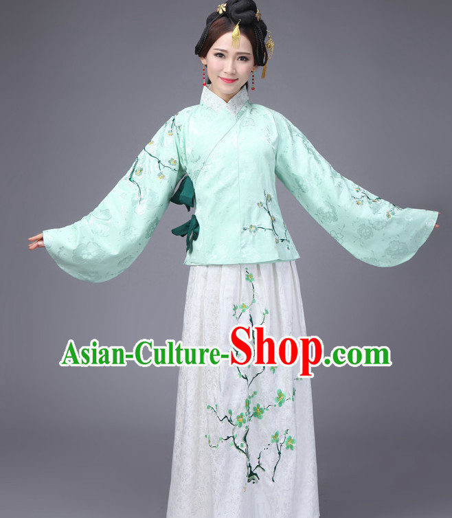 Chinese Traditional Han Fu Costumes Complete Set