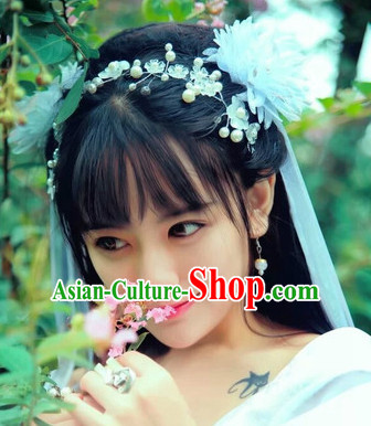 Chinese Traditional Fairy Headpieces Hair Jewelry Set