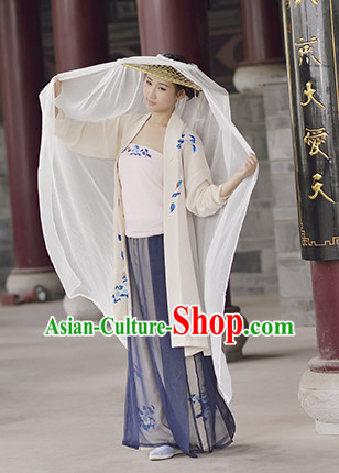 Chinese Ancient Ming Dynasty Princess Beauty Garment Costumes and Hair Jewelry Complete Set for Women