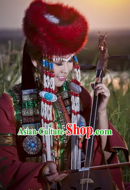 Chinese Traditional Mongolian Hat for Women