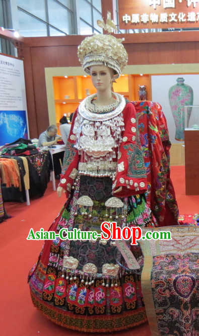 Chinese Traditional Ethnic Miao National Costumes Complete Set