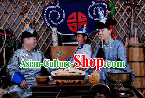 Traditional Chinese Ethnic National Costumes Complete Set for Couple