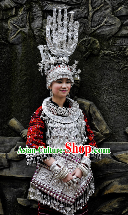 Chinese Ethnic Clothing Minority Clothing Cultural Costumes Complete Set for Women