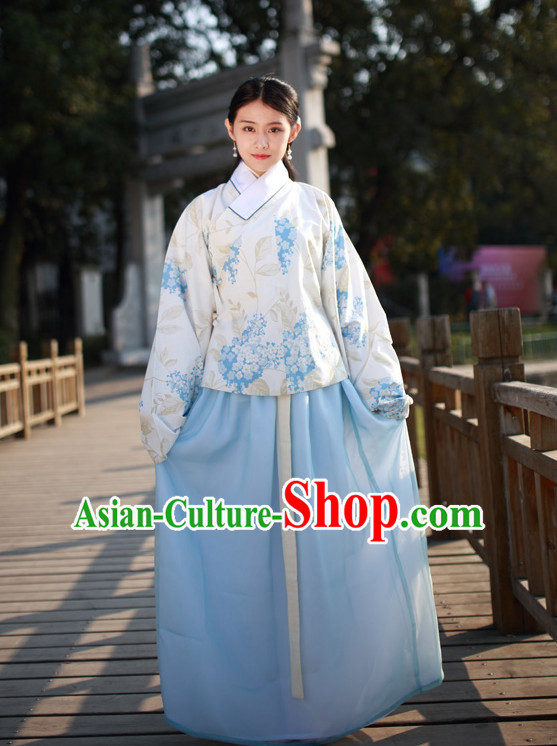 Ancient Chinese Ming Dynasty Clothing Chinese National Costumes Ancient Chinese Costume Traditional Chinese Clothes Complete Set for Women Girls