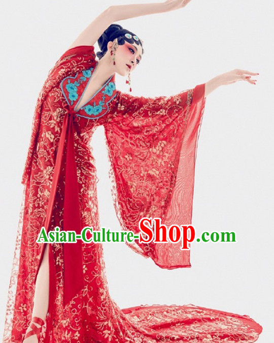 Chinese Opera Women's Clothing _ Apparel Chinese Traditional Dress Theater and Reenactment Costumes and Headwear Complete Set