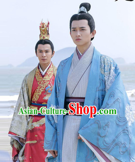 Chinese Ancient Prime Minister Men's Clothing _ Apparel Chinese Traditional Dress Theater and Reenactment Costumes and Headwear Complete Set