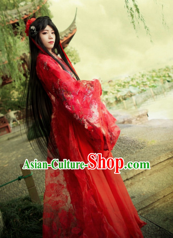 Chinese Women Traditional Beauty Dress Cheongsam Ancient Chinese Hot Clothing Cultural Robes Complete Set