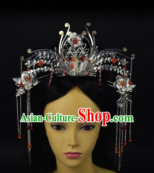 Top Chinese Empress Phoenix Hair Style China Hairpieces Chinese Traditional Hairpins Bridal Headwear