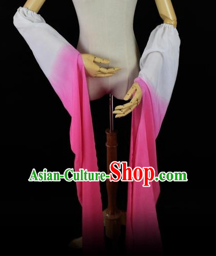 Chinese Traditional Stage Performance Color Transition Water Sleeve Long Sleeves