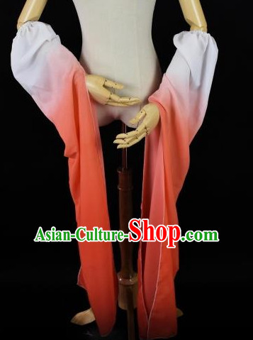 Chinese Traditional Stage Performance Color Transition Water Sleeve Long Sleeves