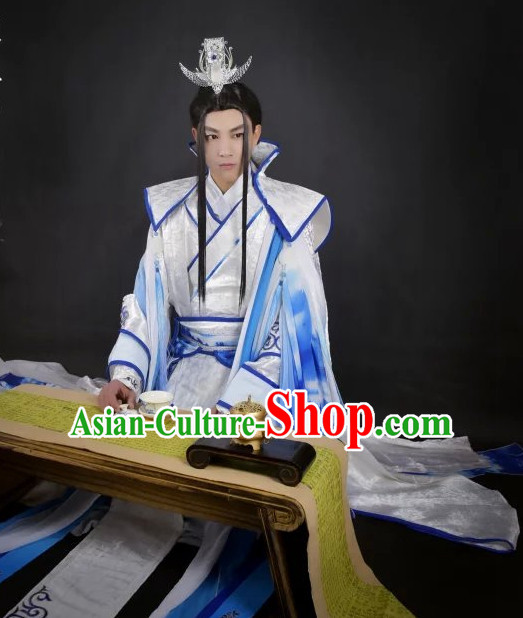 Chinese Traditional Stage Performance Hanfu Cosplay Prince Costume Chinese Cosplay Hanfu Halloween Costume Party Costume Fancy Dress