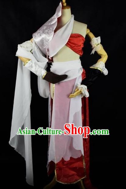 Chinese Traditional Stage Performance Hanfu Cosplay Princess Costume Chinese Cosplay Hanfu Halloween Costume Party Costume Fancy Dress