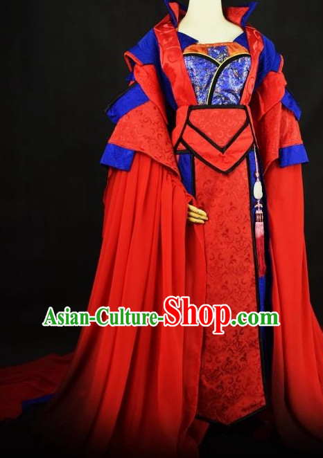 Chinese Traditional Hanfu Queen Cosplay Costume Chinese Cosplay Hanfu Halloween Costume Party Costume Fancy Dress