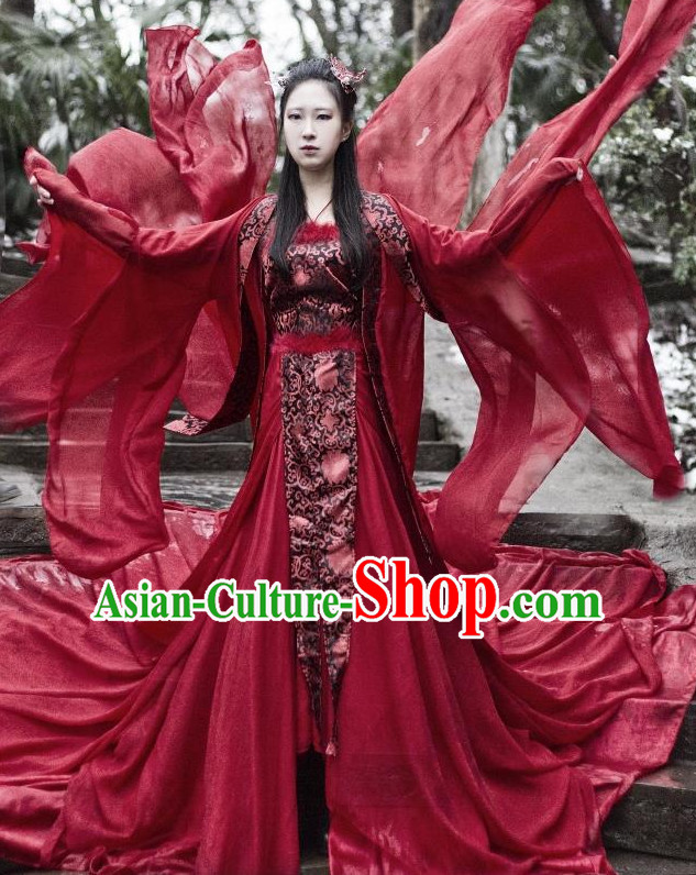 Chinese Traditional Hanfu Queen Cosplay Costume Chinese Cosplay Hanfu Halloween Costume Party Costume Fancy Dress