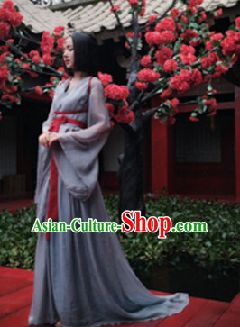 Chinese Ancient Han Fu Princess Clothing Robes Tunics Accessories Traditional China Clothes Women Adults Kids