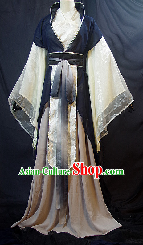 Chinese Ancient Han Fu Royal Clothing Robes Tunics Accessories Traditional China Clothes Adults Kids