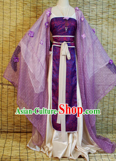 Chinese Ancient Han Fu Princess Clothing Robes Tunics Accessories Traditional China Clothes Adults Kids