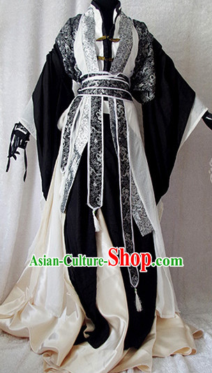 Chinese Ancient Han Fu Emperor Clothing Robes Tunics Accessories Traditional China Clothes Adults Kids