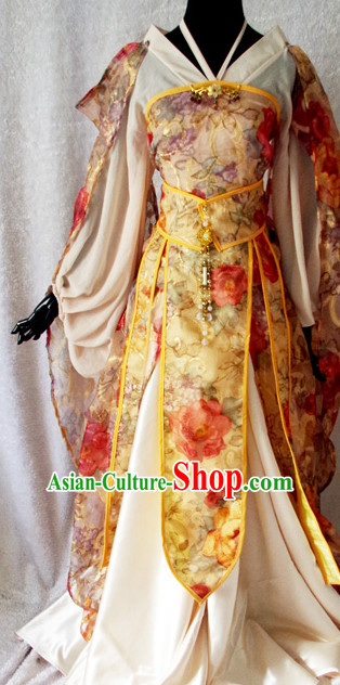 Chinese Ancient Han Fu Noblewoman Clothing Robes Tunics Accessories Traditional China Clothes Adults Kids